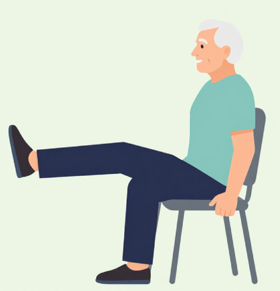 Beinstrecken im Sitzen