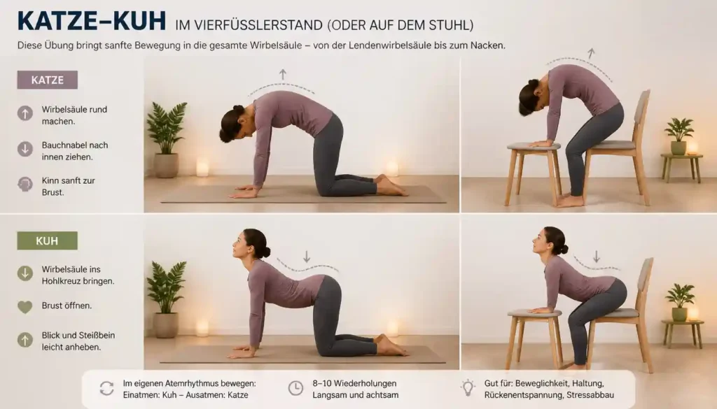 Katze-Kuh, Rückenübungen fpr Senioren