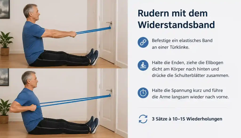 Rudern mit Band